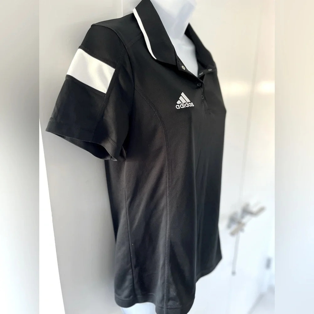 Adidas/💰2 FOR $10💰 Climalite/ Women’s Golf tee/ Black and white/ Size US M - Picture 4 of 9